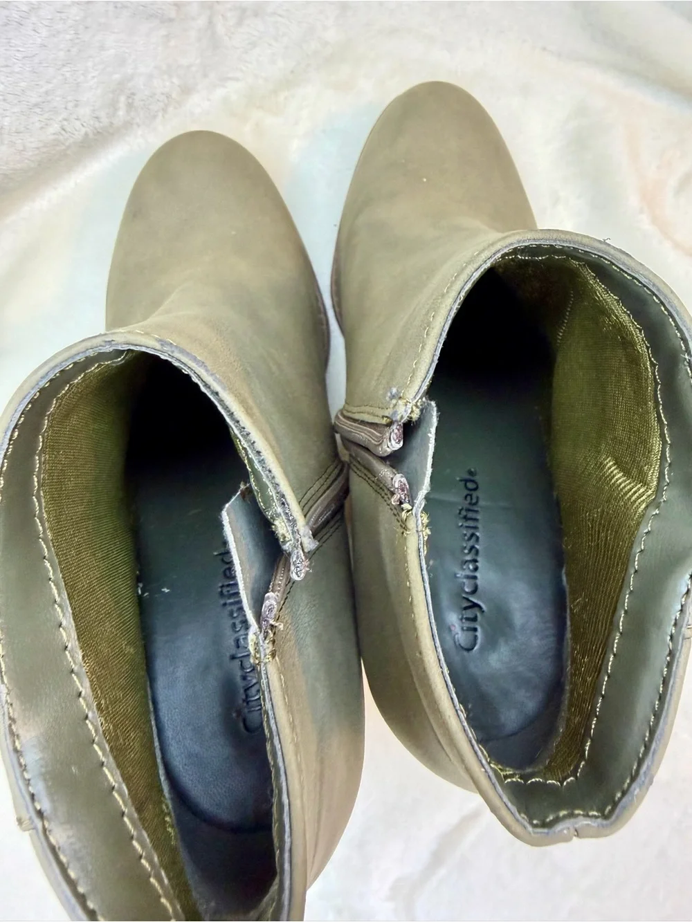 Cityclassified booties toe gray